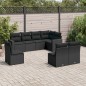 vidaXL 8-tlg. Garten-Sofagarnitur mit Kissen Schwarz Poly Rattan vidaXL 8-tlg. Garten-Sofagarnitur mit Kissen Schwarz Poly Rattan