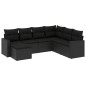 vidaXL 7-tlg. Garten-Sofagarnitur mit Kissen Schwarz Poly Rattan vidaXL 7-tlg. Garten-Sofagarnitur mit Kissen Schwarz Poly Rattan