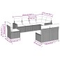 vidaXL 8-tlg. Garten-Sofagarnitur mit Kissen Grau Poly Rattan vidaXL 8-tlg. Garten-Sofagarnitur mit Kissen Grau Poly Rattan