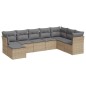 vidaXL 8-tlg. Garten-Sofagarnitur mit Kissen Beige Poly Rattan vidaXL 8-tlg. Garten-Sofagarnitur mit Kissen Beige Poly Rattan