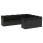 vidaXL 10-tlg. Garten-Sofagarnitur mit Kissen Schwarz Poly Rattan vidaXL 10-tlg. Garten-Sofagarnitur mit Kissen Schwarz Poly Rattan