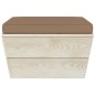 Garten-Paletten-Hocker mit Kissen Imprägniertes Fichtenholz Garten-Paletten-Hocker mit Kissen Imprägniertes Fichtenholz