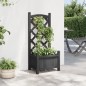 vidaXL Pflanzkübel mit Spalier Schwarz Massivholz Tanne vidaXL Pflanzkübel mit Spalier Schwarz Massivholz Tanne