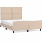 vidaXL Bettgestell mit Kopfteil Cappuccino-Braun 140x200 cm Kunstleder vidaXL Bettgestell mit Kopfteil Cappuccino-Braun 140x200 cm Kunstleder