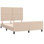vidaXL Bettgestell mit Kopfteil Cappuccino-Braun 140x200 cm Kunstleder vidaXL Bettgestell mit Kopfteil Cappuccino-Braun 140x200 cm Kunstleder