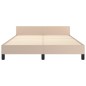 vidaXL Bettgestell mit Kopfteil Cappuccino-Braun 140x200 cm Kunstleder vidaXL Bettgestell mit Kopfteil Cappuccino-Braun 140x200 cm Kunstleder