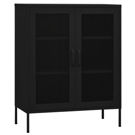 vidaXL Lagerschrank Schwarz 80x35x101,5 cm Stahl    