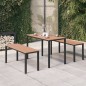 vidaXL 3-tlg. Garten-Essgruppe Stahl und WPC Braun und Schwarz vidaXL 3-tlg. Garten-Essgruppe Stahl und WPC Braun und Schwarz