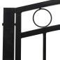 vidaXL Gartenbank mit 1 Tisch 125 cm Stahl Schwarz vidaXL Gartenbank mit 1 Tisch 125 cm Stahl Schwarz