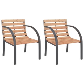 vidaXL Gartenstühle 2 Stk. Holz