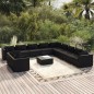 vidaXL 12-tlg. Garten-Lounge-Set mit Kissen Schwarz Poly Rattan vidaXL 12-tlg. Garten-Lounge-Set mit Kissen Schwarz Poly Rattan