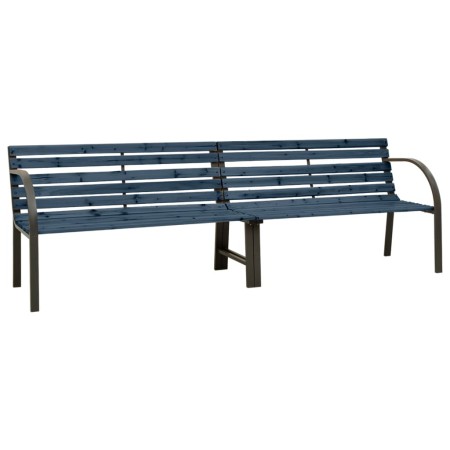vidaXL Doppel-Gartenbank 241 cm Chinesisches Tannenholz Grau