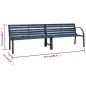 vidaXL Doppel-Gartenbank 241 cm Chinesisches Tannenholz Grau vidaXL Doppel-Gartenbank 241 cm Chinesisches Tannenholz Grau