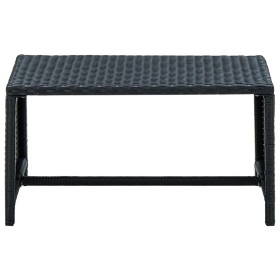 vidaXL Couchtisch Schwarz 70×40×38 cm Poly Rattan