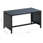 vidaXL Couchtisch Schwarz 70×40×38 cm Poly Rattan vidaXL Couchtisch Schwarz 70×40×38 cm Poly Rattan