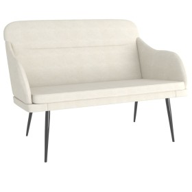 vidaXL Sitzbank Creme 110x76x80 cm Samt