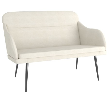 vidaXL Sitzbank Creme 110x76x80 cm Samt