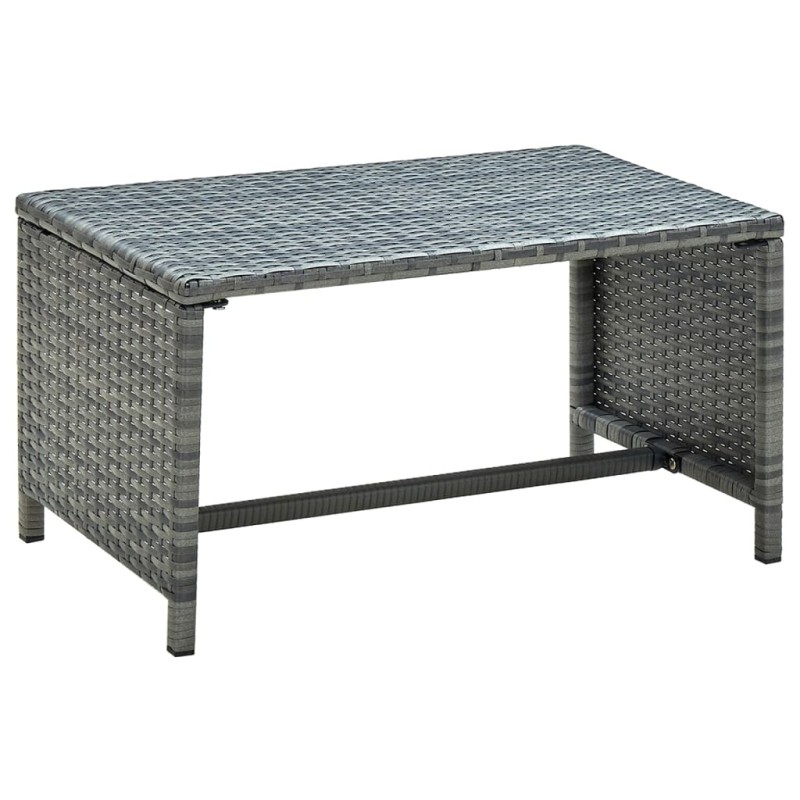 vidaXL Couchtisch Anthrazit 70×40×38 cm Poly Rattan vidaXL Couchtisch Anthrazit 70×40×38 cm Poly Rattan
