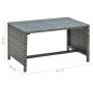 vidaXL Couchtisch Anthrazit 70×40×38 cm Poly Rattan vidaXL Couchtisch Anthrazit 70×40×38 cm Poly Rattan