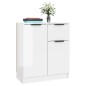 vidaXL Sideboard Hochglanz-Weiß 60x30x70 cm Holzwerkstoff vidaXL Sideboard Hochglanz-Weiß 60x30x70 cm Holzwerkstoff