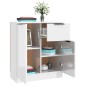 vidaXL Sideboard Hochglanz-Weiß 60x30x70 cm Holzwerkstoff vidaXL Sideboard Hochglanz-Weiß 60x30x70 cm Holzwerkstoff
