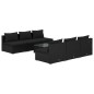 vidaXL 7-tlg. Garten-Lounge-Set mit Kissen Poly Rattan Schwarz vidaXL 7-tlg. Garten-Lounge-Set mit Kissen Poly Rattan Schwarz