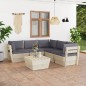 vidaXL 6-tlg. Garten-Sofagarnitur aus Paletten mit Kissen Fichtenholz vidaXL 6-tlg. Garten-Sofagarnitur aus Paletten mit Kissen Fichtenholz