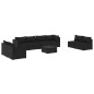 vidaXL 9-tlg. Garten-Lounge-Set mit Kissen Poly Rattan Schwarz vidaXL 9-tlg. Garten-Lounge-Set mit Kissen Poly Rattan Schwarz