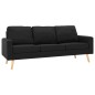 vidaXL 2-tlg. Sofagarnitur Stoff Schwarz vidaXL 2-tlg. Sofagarnitur Stoff Schwarz