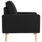 vidaXL 2-tlg. Sofagarnitur Stoff Schwarz vidaXL 2-tlg. Sofagarnitur Stoff Schwarz