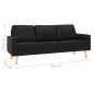 vidaXL 2-tlg. Sofagarnitur Stoff Schwarz vidaXL 2-tlg. Sofagarnitur Stoff Schwarz