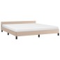 vidaXL Bettgestell mit Kopfteil Cappuccino-Braun 160x200 cm Kunstleder vidaXL Bettgestell mit Kopfteil Cappuccino-Braun 160x200 cm Kunstleder