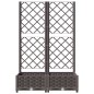 vidaXL Pflanzkübel mit Rankgitter Braun 80x40x121,5 cm PP vidaXL Pflanzkübel mit Rankgitter Braun 80x40x121,5 cm PP