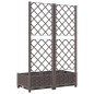 vidaXL Pflanzkübel mit Rankgitter Braun 80x40x121,5 cm PP vidaXL Pflanzkübel mit Rankgitter Braun 80x40x121,5 cm PP