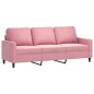 vidaXL 3-tlg. Sofagarnitur mit Kissen Rosa Samt vidaXL 3-tlg. Sofagarnitur mit Kissen Rosa Samt