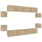 vidaXL 8-tlg. TV-Schrank-Set Sonoma-Eiche Holzwerkstoff vidaXL 8-tlg. TV-Schrank-Set Sonoma-Eiche Holzwerkstoff