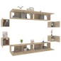 vidaXL 8-tlg. TV-Schrank-Set Sonoma-Eiche Holzwerkstoff vidaXL 8-tlg. TV-Schrank-Set Sonoma-Eiche Holzwerkstoff
