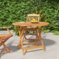 vidaXL Klappbarer Gartentisch Ø 90x75 cm Massivholz Akazie vidaXL Klappbarer Gartentisch Ø 90x75 cm Massivholz Akazie