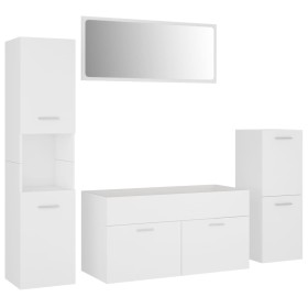 vidaXL Badmöbel-Set Weiß Holzwerkstoff