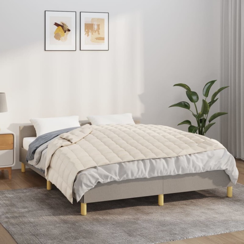 vidaXL Gewichtsdecke Hellcreme 152x203 cm 7 kg Stoff vidaXL Gewichtsdecke Hellcreme 152x203 cm 7 kg Stoff