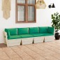 Garten-Palettensofa 4-Sitzer mit Kissen Fichtenholz Garten-Palettensofa 4-Sitzer mit Kissen Fichtenholz