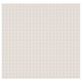 vidaXL Gewichtsdecke Hellcreme 220x230 cm 15 kg Stoff
