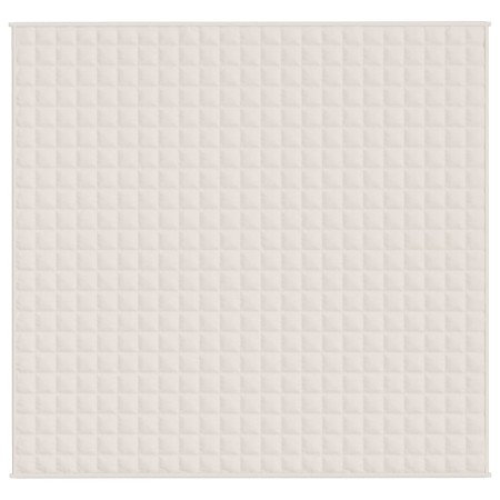 vidaXL Gewichtsdecke Hellcreme 220x230 cm 15 kg Stoff