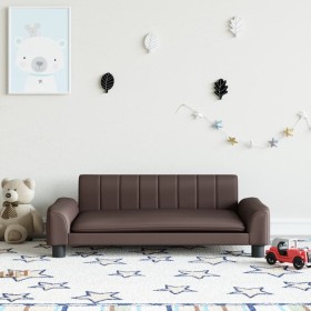 vidaXL Kindersofa Braun 90x53x30 cm Kunstleder
