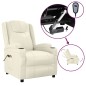 vidaXL Massagesessel Elektrisch Cremeweiß Kunstleder vidaXL Massagesessel Elektrisch Cremeweiß Kunstleder
