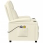 vidaXL Massagesessel Elektrisch Cremeweiß Kunstleder vidaXL Massagesessel Elektrisch Cremeweiß Kunstleder