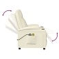 vidaXL Massagesessel Elektrisch Cremeweiß Kunstleder vidaXL Massagesessel Elektrisch Cremeweiß Kunstleder