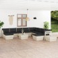 12-tlg. Garten-Sofagarnitur aus Paletten mit Kissen Fichtenholz 12-tlg. Garten-Sofagarnitur aus Paletten mit Kissen Fichtenholz