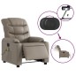 vidaXL Massagesessel Elektrisch Cappuccino-Braun Kunstleder vidaXL Massagesessel Elektrisch Cappuccino-Braun Kunstleder