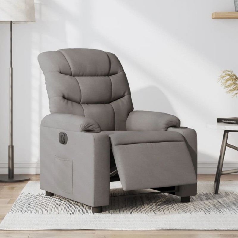 vidaXL Relaxsessel Elektrisch Taupe Stoff vidaXL Relaxsessel Elektrisch Taupe Stoff